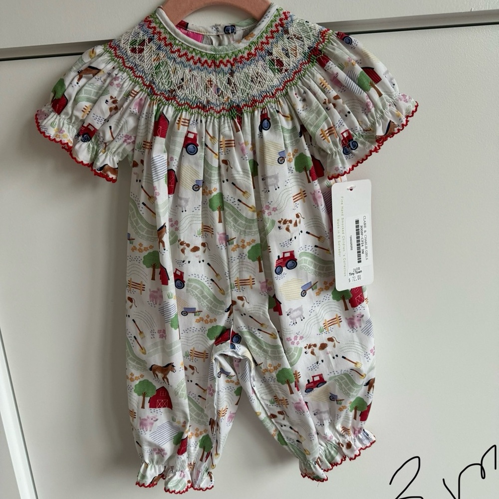 NWT Claire & Charlie Farm Print Long Bishop